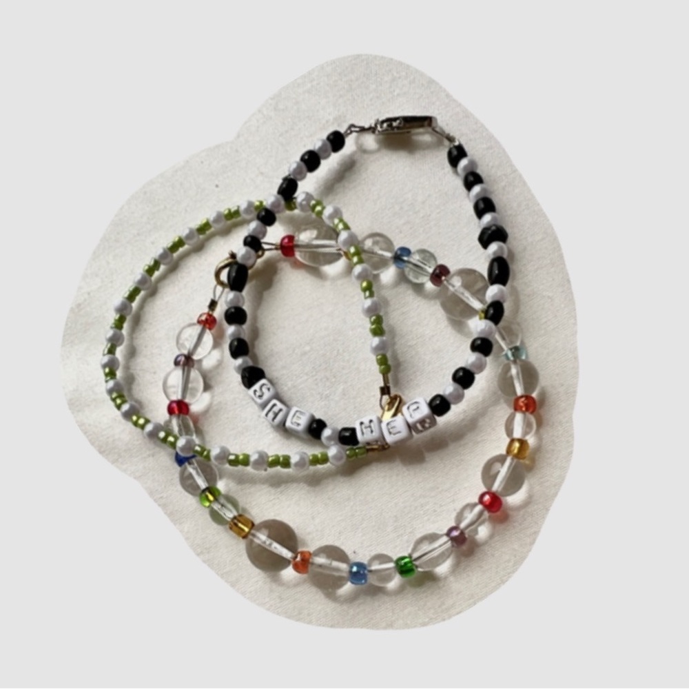 PRIDE: She/Her Beaded Bracelet Set